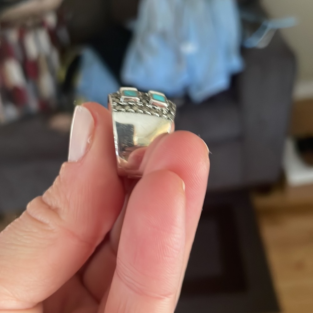 Sterling silver, turquoise ring - Picture 4 of 5